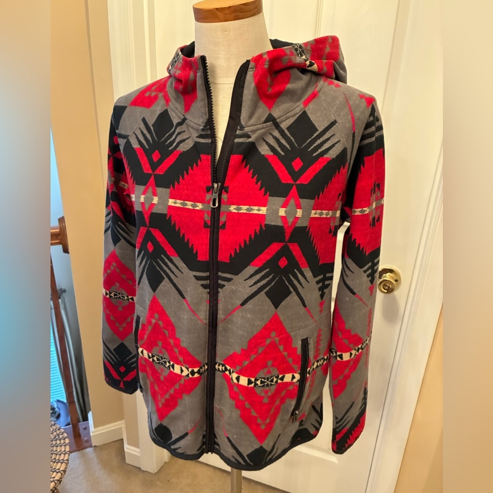 Lauren Ralph Lauren Red and Gray Hooded Sweatshirt